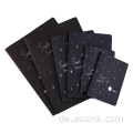 Black Card Notebook Blank Seite Student Stitch Notebook